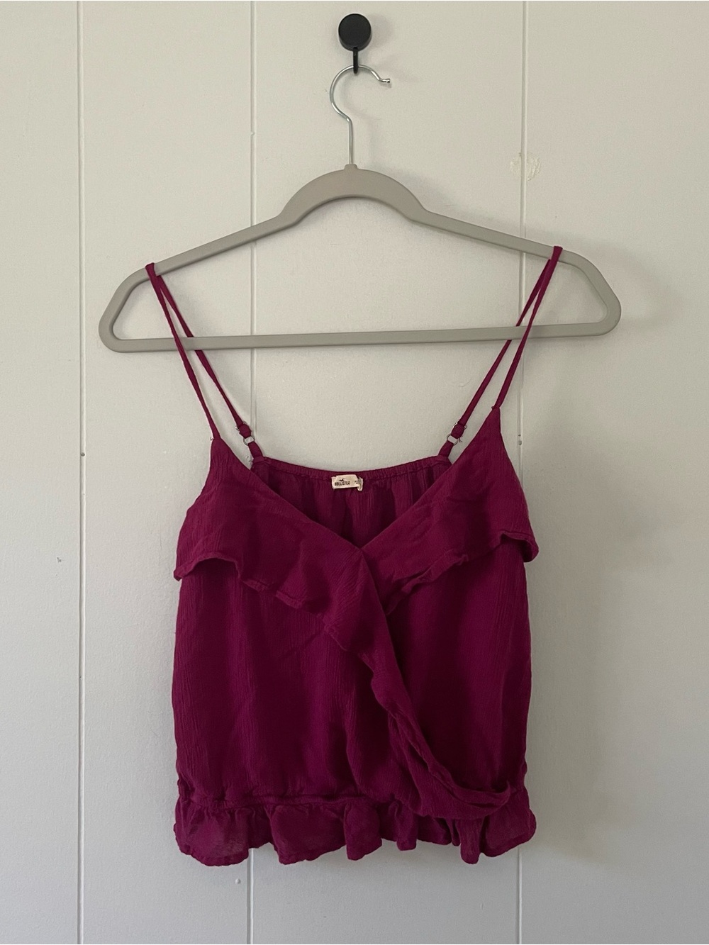 Hollister Deep Pink Ruffle Wrap Cami